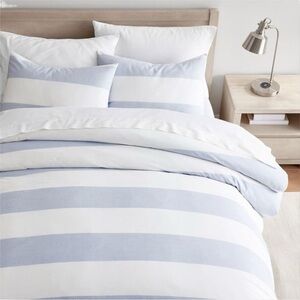 Pottery barn teen cabana stripe twin duvet cover + sham